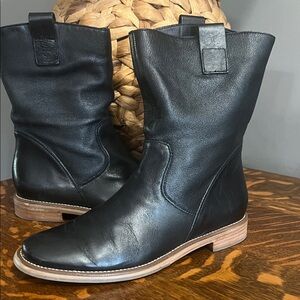 Cole Haan Nike Air  Black Leather Boots